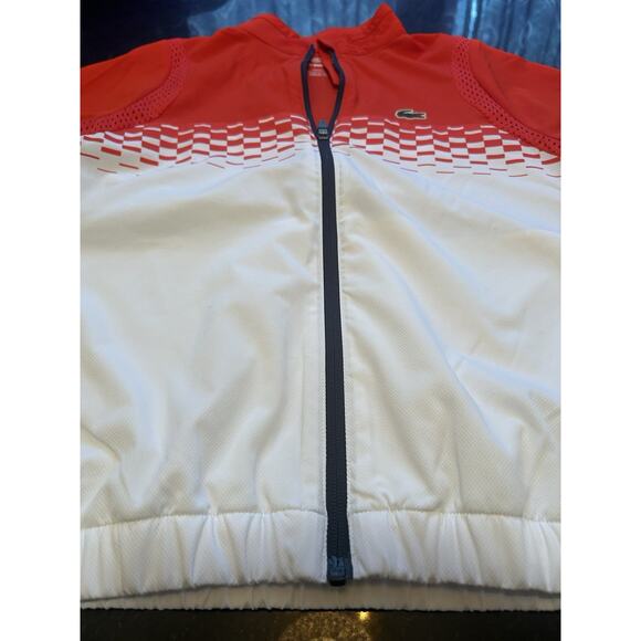 Kids' Lacoste Tennis x Daniil Medvedev Track Suit Jacket Red White Blue Size 14 - Picture 3 of 12